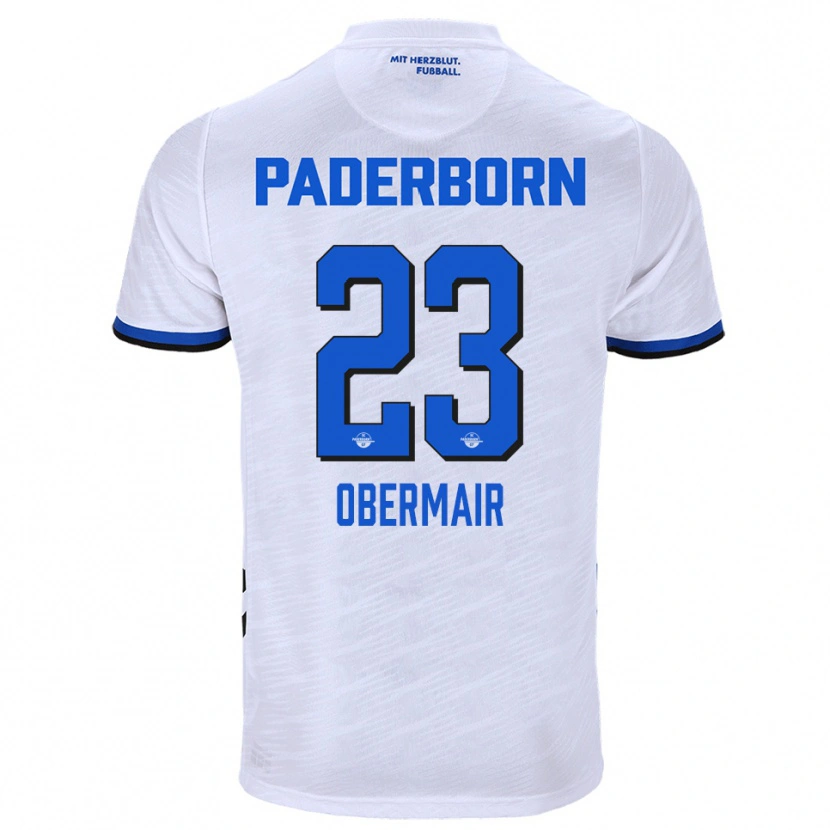 Danxen Criança Camisola Raphael Obermair #23 Branco Azul Alternativa 2025/26 Camisa Brasil
