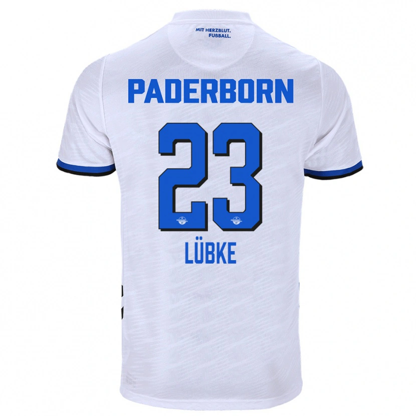 Danxen Criança Camisola Jesper Lübke #23 Branco Azul Alternativa 2025/26 Camisa Brasil