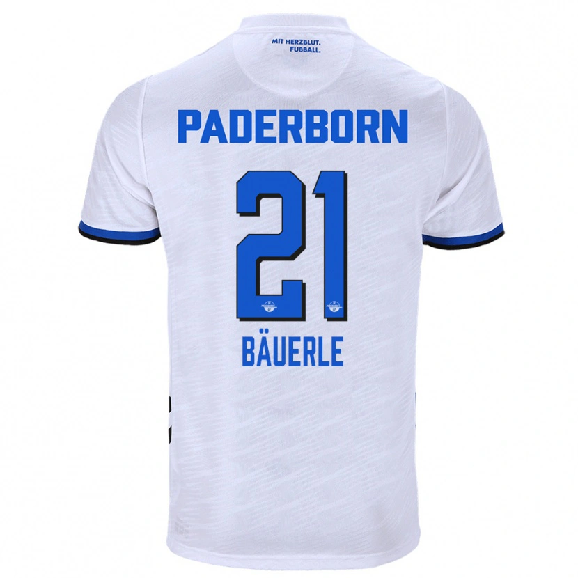 Danxen Criança Camisola Anton Bäuerle #21 Branco Azul Alternativa 2025/26 Camisa Brasil