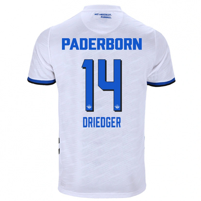 Danxen Criança Camisola Julian Driedger #14 Branco Azul Alternativa 2025/26 Camisa Brasil