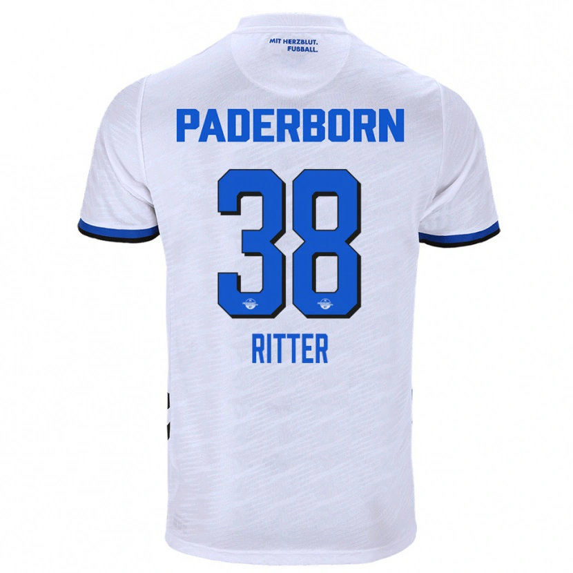 Danxen Criança Camisola Max Ritter #38 Branco Azul Alternativa 2025/26 Camisa Brasil
