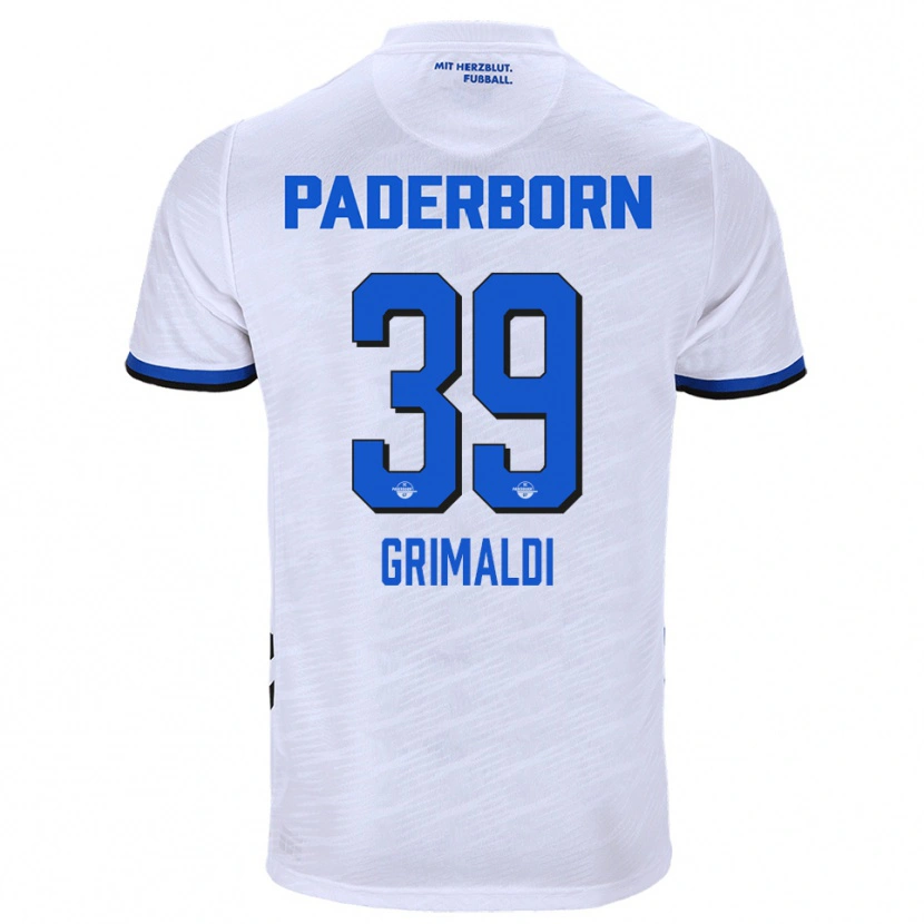 Danxen Criança Camisola Adriano Grimaldi #39 Branco Azul Alternativa 2025/26 Camisa Brasil