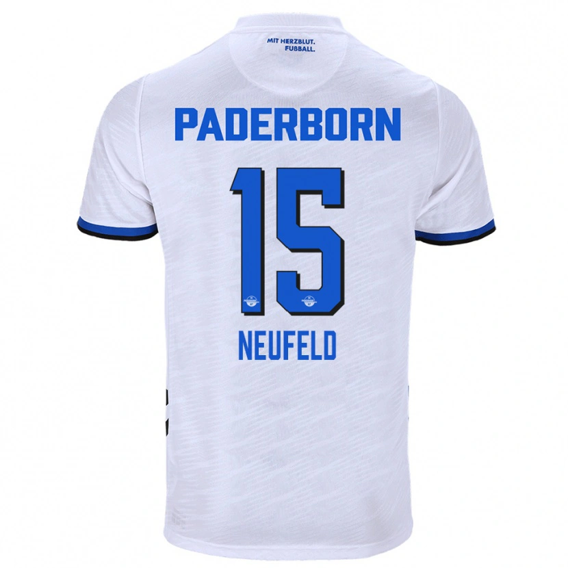 Danxen Criança Camisola Elias Neufeld #15 Branco Azul Alternativa 2025/26 Camisa Brasil