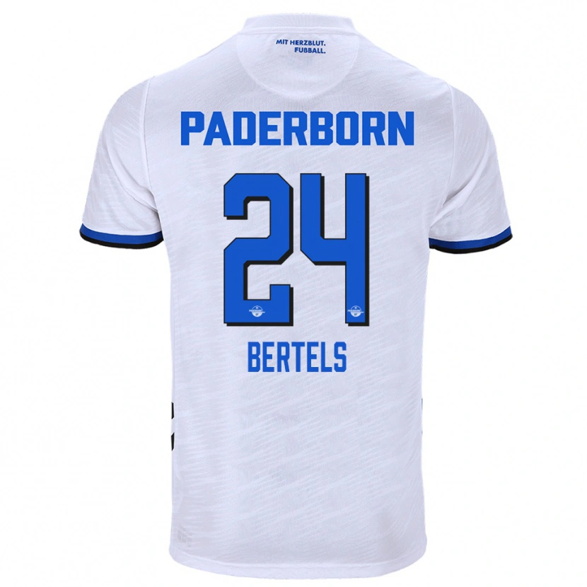 Danxen Criança Camisola Felix Bertels #24 Branco Azul Alternativa 2025/26 Camisa Brasil