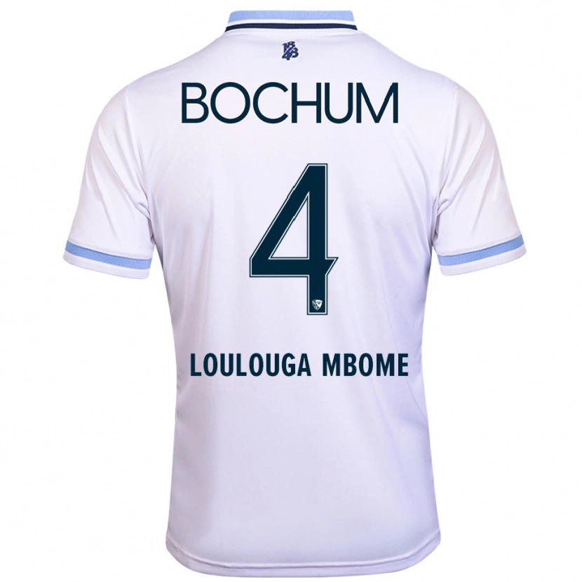 Danxen Criança Camisola Adrien Loulouga-Mbome #4 Branco Azul Celeste Alternativa 2025/26 Camisa Brasil