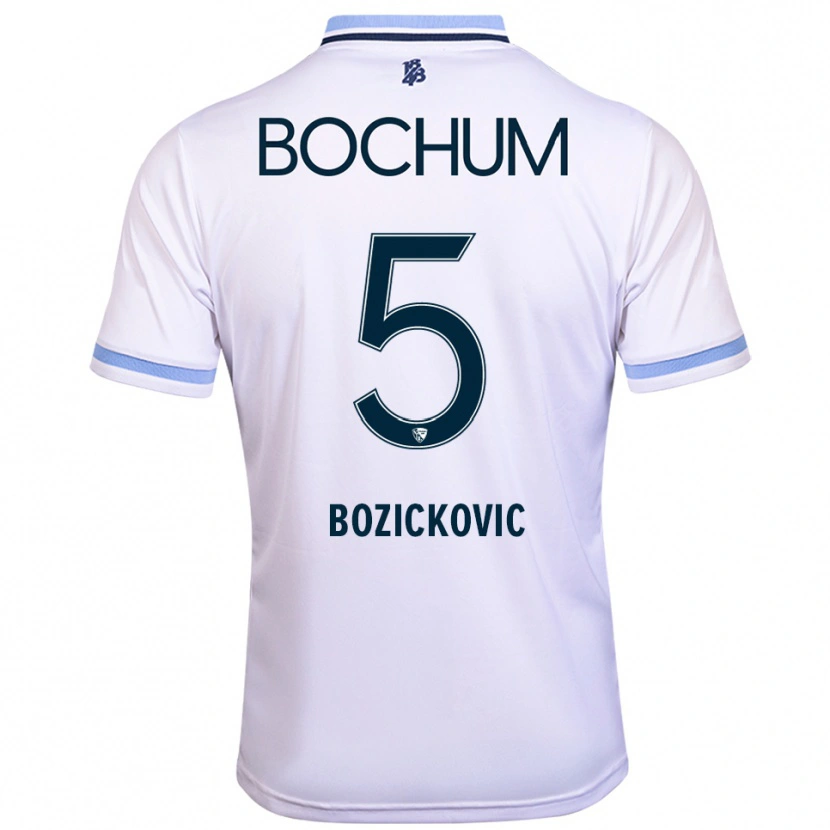 Danxen Criança Camisola Niko Bozickovic #5 Branco Azul Celeste Alternativa 2025/26 Camisa Brasil