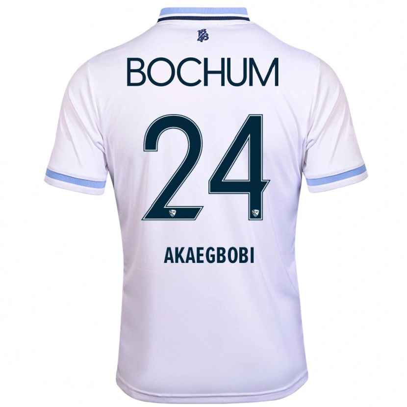 Danxen Criança Camisola Jonathan Akaegbobi #24 Branco Azul Celeste Alternativa 2025/26 Camisa Brasil