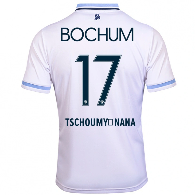 Danxen Criança Camisola Daryl Tschoumy-Nana #17 Branco Azul Celeste Alternativa 2025/26 Camisa Brasil