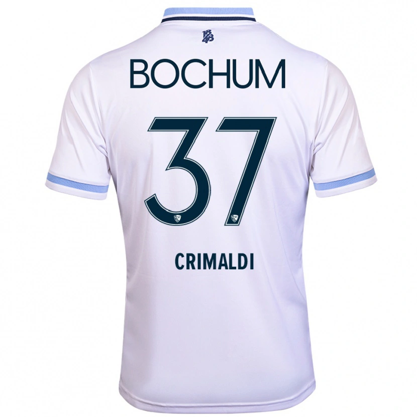 Danxen Criança Camisola Alessandro Crimaldi #37 Branco Azul Celeste Alternativa 2025/26 Camisa Brasil