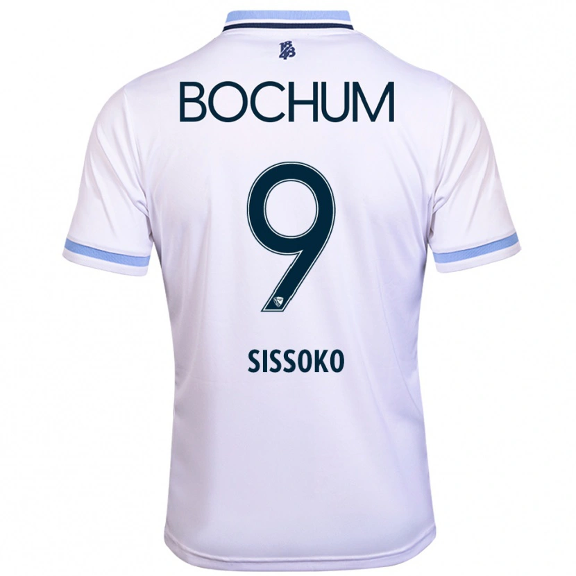 Danxen Criança Camisola Ibrahim Sissoko #9 Branco Azul Celeste Alternativa 2025/26 Camisa Brasil