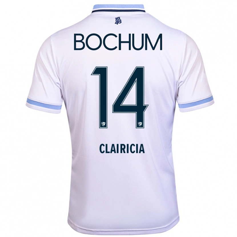 Danxen Criança Camisola Mathis Clairicia #14 Branco Azul Celeste Alternativa 2025/26 Camisa Brasil