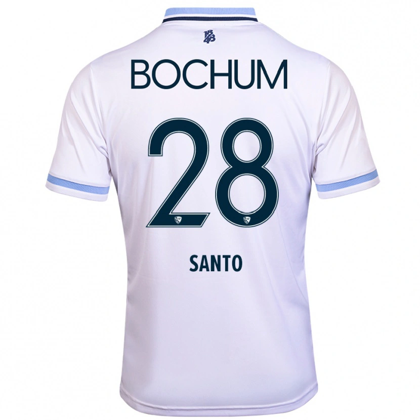Danxen Criança Camisola Lumiere Santo #28 Branco Azul Celeste Alternativa 2025/26 Camisa Brasil
