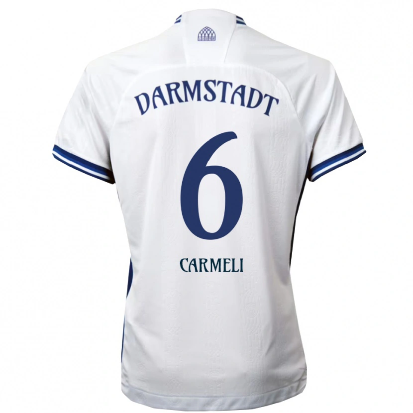 Danxen Criança Camisola Liad Carmeli #6 Branco Azul Alternativa 2025/26 Camisa Brasil