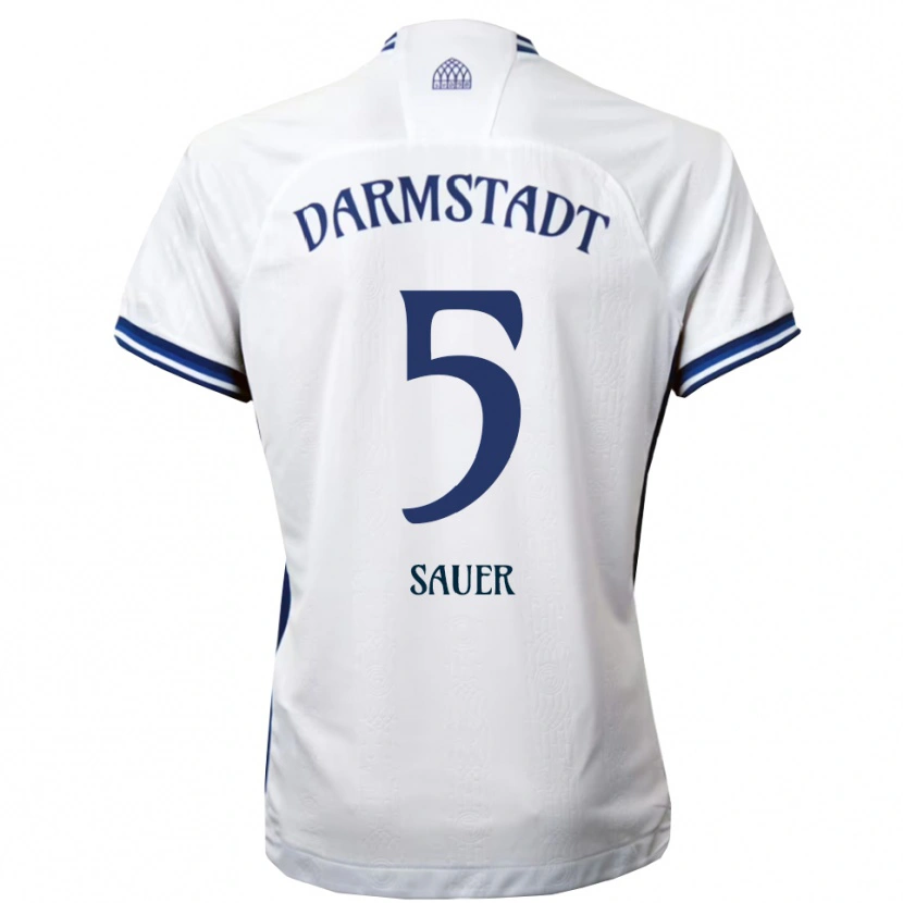 Danxen Criança Camisola Tino Sauer #5 Branco Azul Alternativa 2025/26 Camisa Brasil