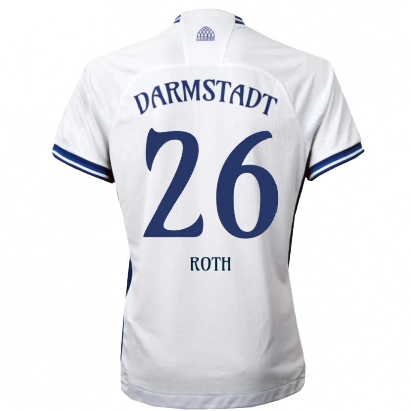 Danxen Criança Camisola Maximilian Roth #26 Branco Azul Alternativa 2025/26 Camisa Brasil