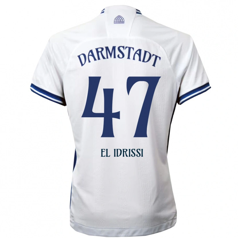 Danxen Criança Camisola Othmane El Idrissi #47 Branco Azul Alternativa 2025/26 Camisa Brasil
