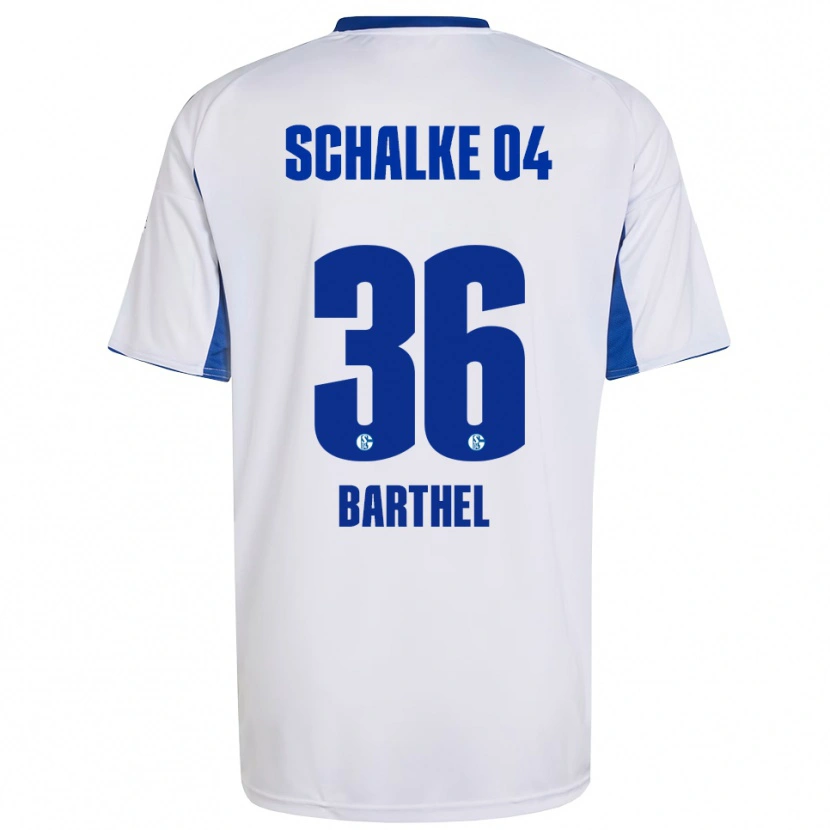 Danxen Criança Camisola Niklas Barthel #36 Branco Azul Alternativa 2025/26 Camisa Brasil