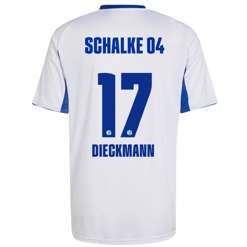 Danxen Criança Camisola Jonas Dieckmann #17 Branco Azul Alternativa 2025/26 Camisa Brasil