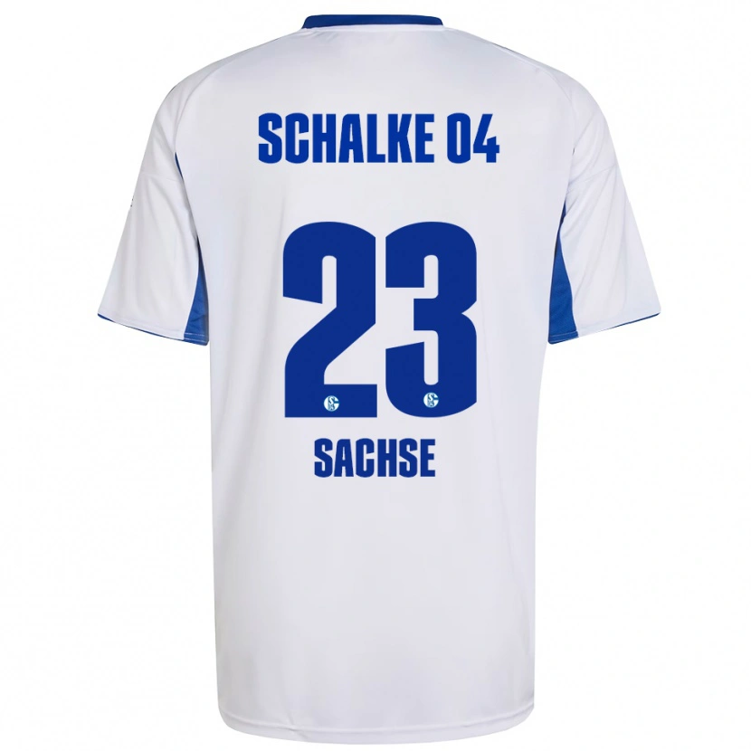 Danxen Criança Camisola Jakob Sachse #23 Branco Azul Alternativa 2025/26 Camisa Brasil