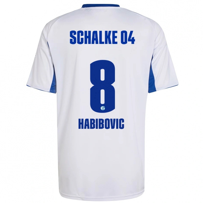 Danxen Criança Camisola Edina Habibovic #8 Branco Azul Alternativa 2025/26 Camisa Brasil