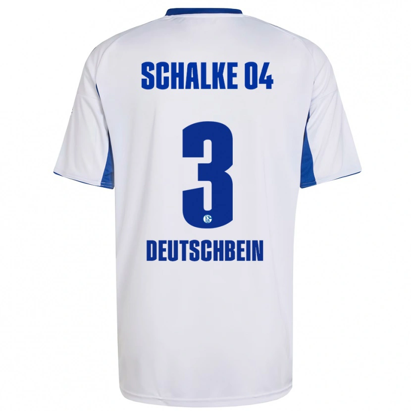 Danxen Criança Camisola Lasse Deutschbein #3 Branco Azul Alternativa 2025/26 Camisa Brasil