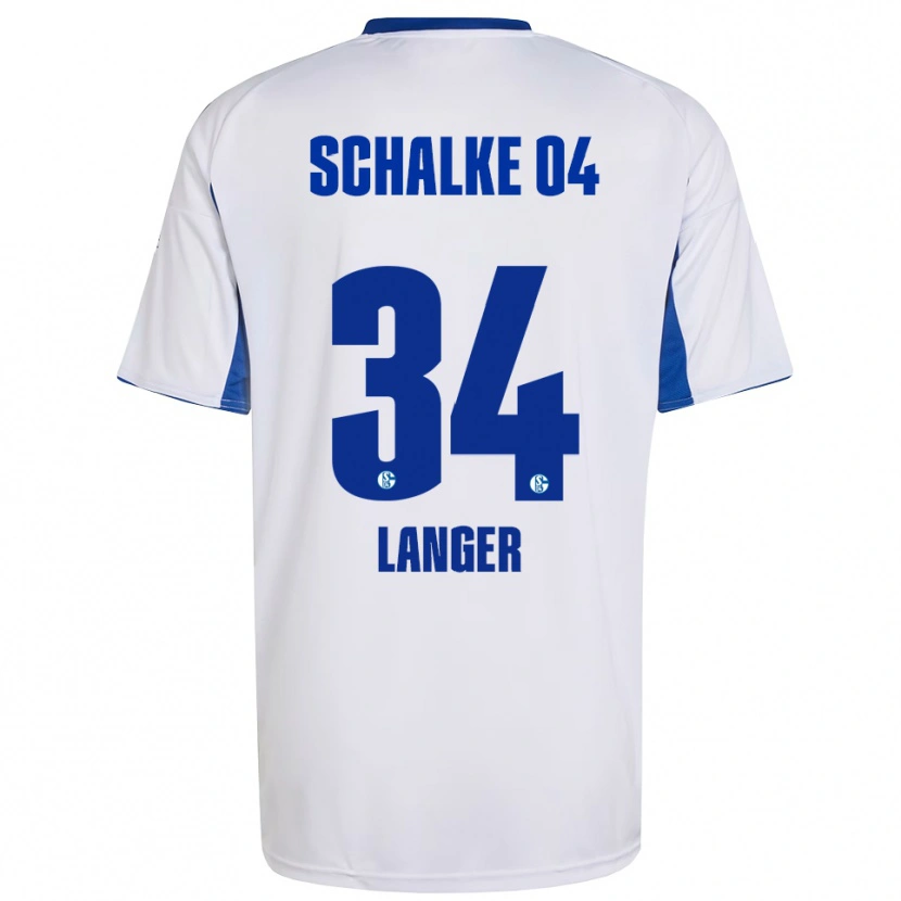 Danxen Criança Camisola Michael Langer #34 Branco Azul Alternativa 2025/26 Camisa Brasil