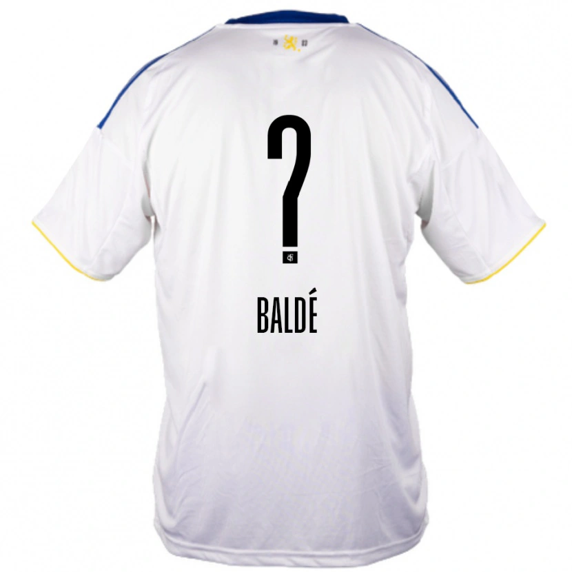 Danxen Criança Camisola Madi Baldé #0 Branco Azul Amarelo Alternativa 2025/26 Camisa Brasil