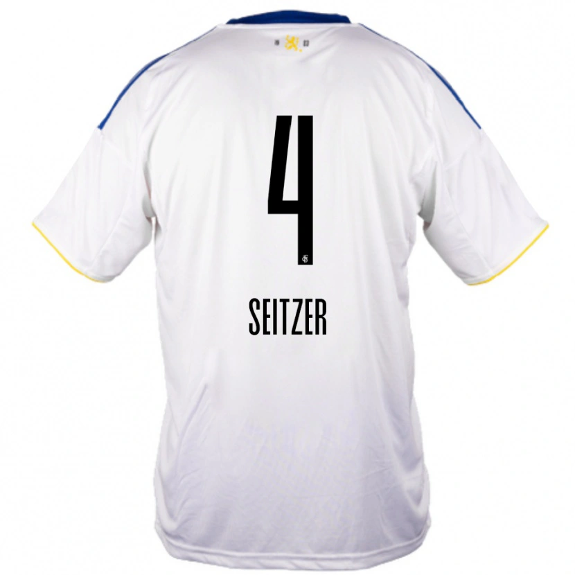 Danxen Criança Camisola Max Seitzer #4 Branco Azul Amarelo Alternativa 2025/26 Camisa Brasil