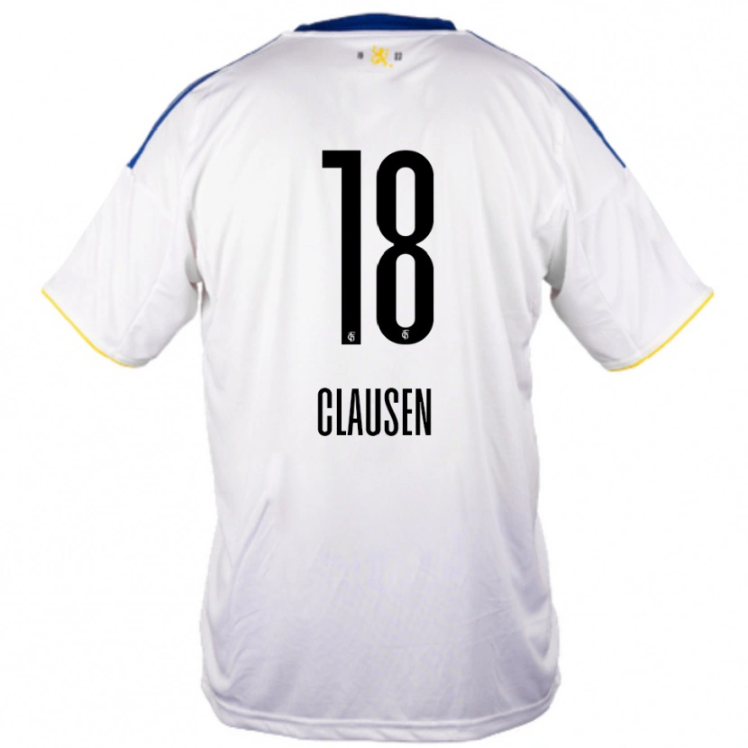 Danxen Criança Camisola Nora Clausen #18 Branco Azul Amarelo Alternativa 2025/26 Camisa Brasil