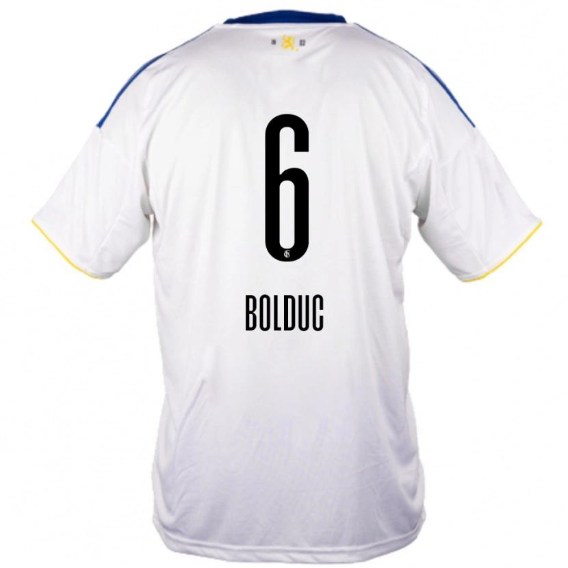 Danxen Criança Camisola Tyler Bolduc #6 Branco Azul Amarelo Alternativa 2025/26 Camisa Brasil