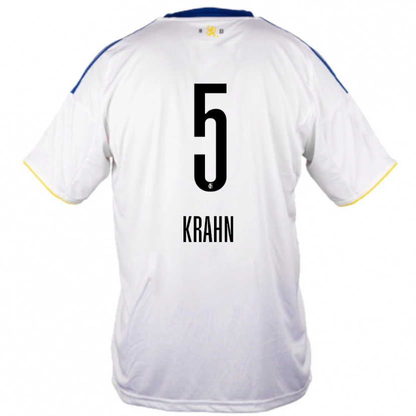 Danxen Criança Camisola Elijah Krahn #5 Branco Azul Amarelo Alternativa 2025/26 Camisa Brasil