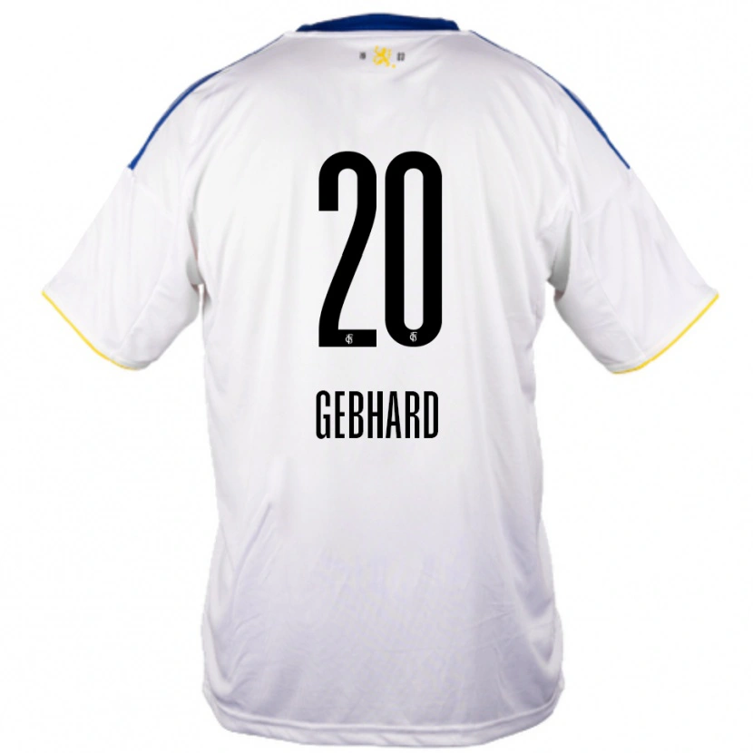 Danxen Criança Camisola Maxim Gebhard #20 Branco Azul Amarelo Alternativa 2025/26 Camisa Brasil
