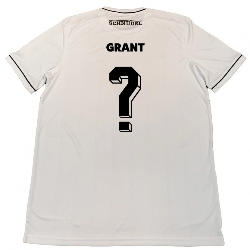 Danxen Criança Camisola Hailey Grant #0 Branco Preto Alternativa 2025/26 Camisa Brasil