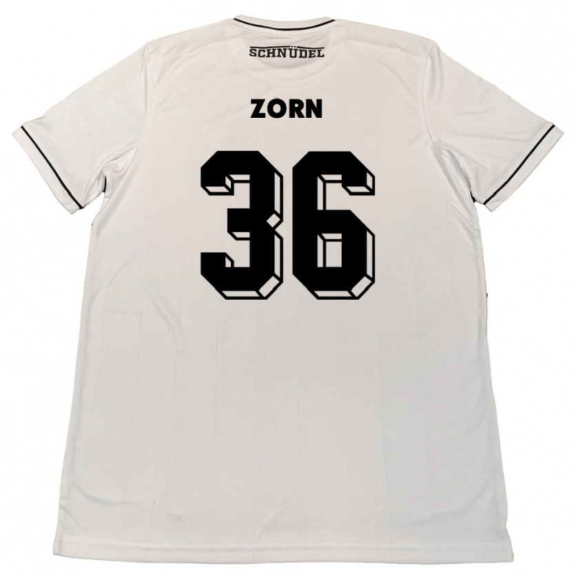 Danxen Criança Camisola Emil Zorn #36 Branco Preto Alternativa 2025/26 Camisa Brasil