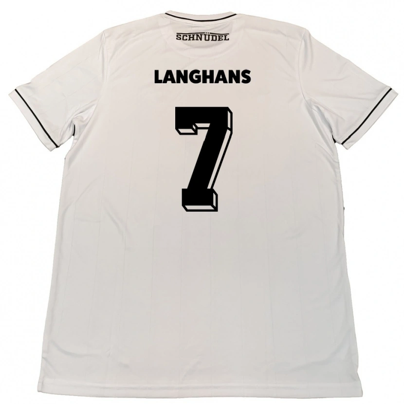 Danxen Criança Camisola Leonard Langhans #7 Branco Preto Alternativa 2025/26 Camisa Brasil