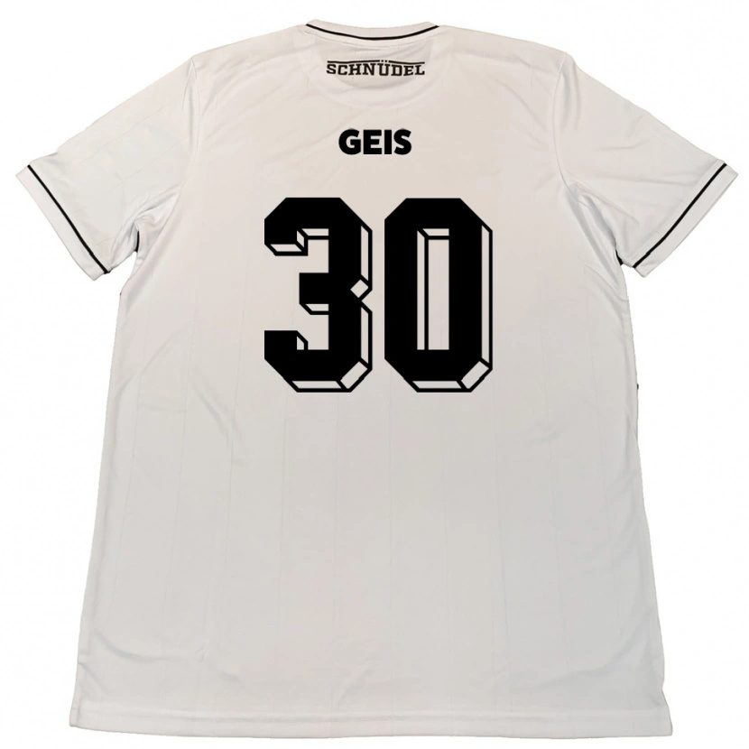 Danxen Criança Camisola Johannes Geis #30 Branco Preto Alternativa 2025/26 Camisa Brasil