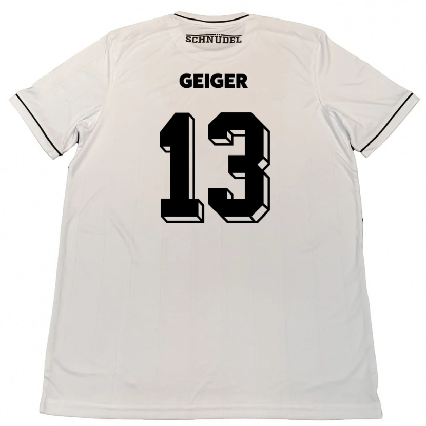 Danxen Criança Camisola Luca Geiger #13 Branco Preto Alternativa 2025/26 Camisa Brasil