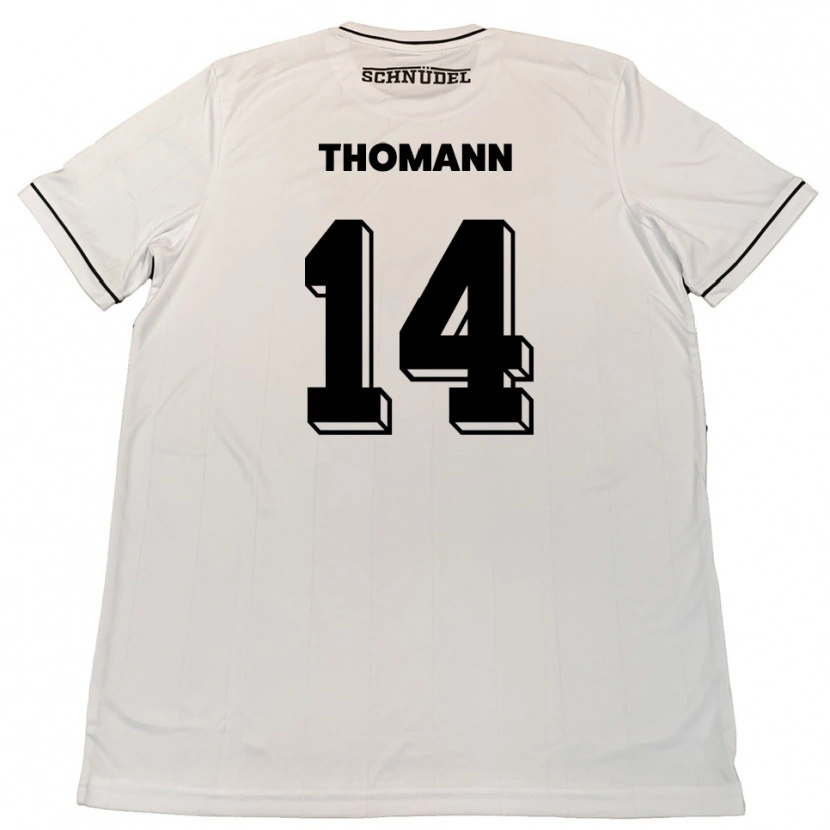 Danxen Criança Camisola Martin Thomann #14 Branco Preto Alternativa 2025/26 Camisa Brasil