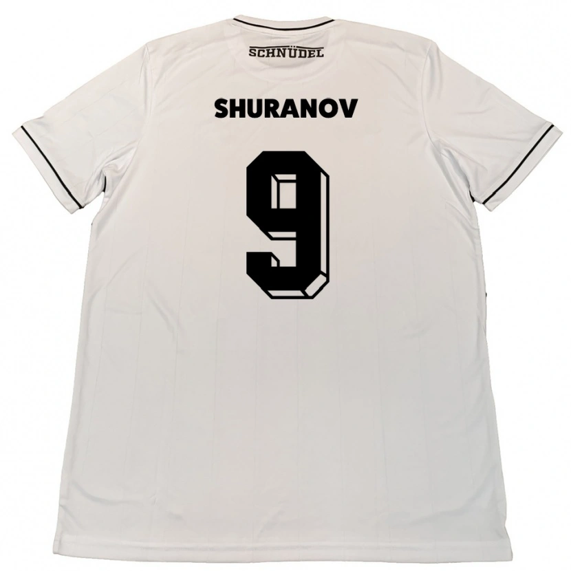 Danxen Criança Camisola Erik Shuranov #9 Branco Preto Alternativa 2025/26 Camisa Brasil