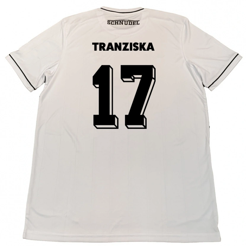 Danxen Criança Camisola Jakob Tranziska #17 Branco Preto Alternativa 2025/26 Camisa Brasil