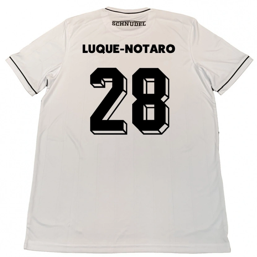 Danxen Criança Camisola Fabio Luque-Notaro #28 Branco Preto Alternativa 2025/26 Camisa Brasil