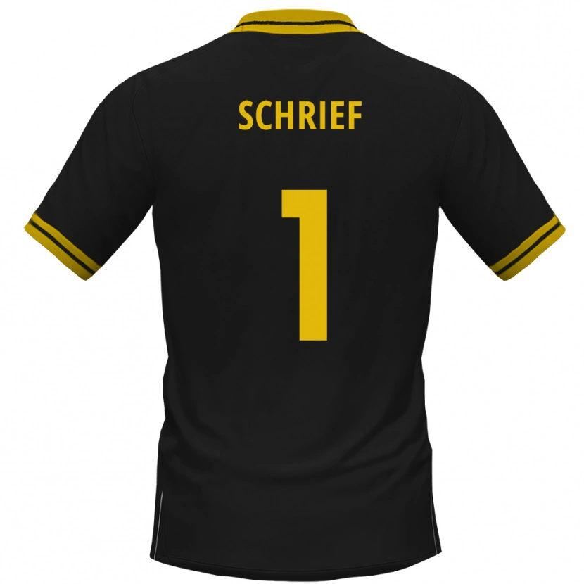 Danxen Criança Camisola Moritz Schrief #1 Preto Amarelo Alternativa 2025/26 Camisa Brasil
