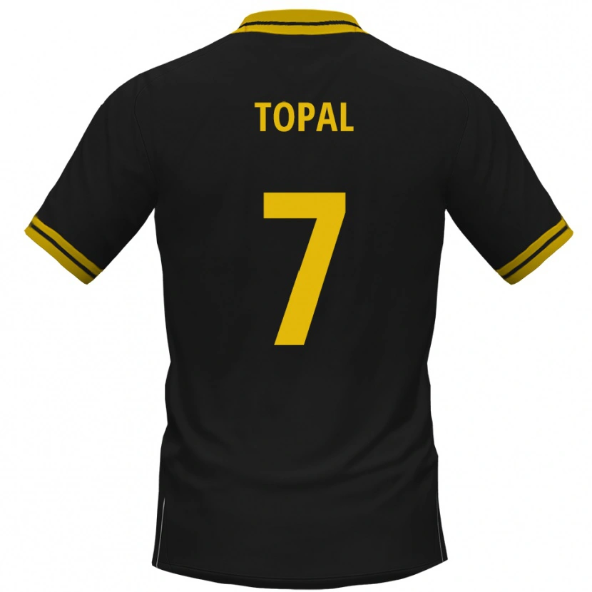 Danxen Criança Camisola Sidar Topal #7 Preto Amarelo Alternativa 2025/26 Camisa Brasil