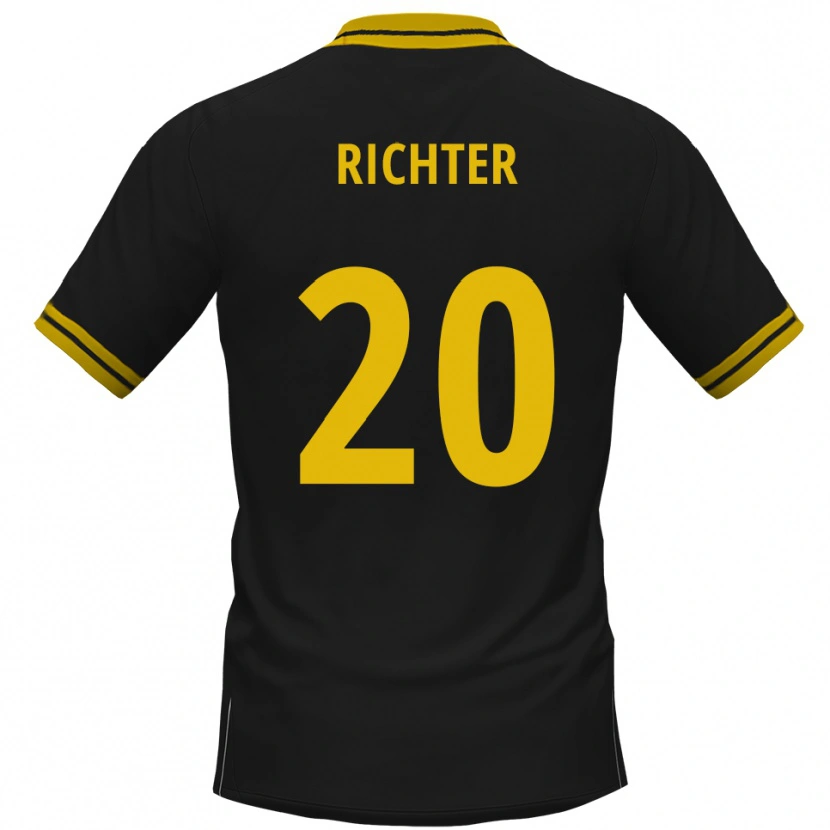 Danxen Criança Camisola Marc Richter #20 Preto Amarelo Alternativa 2025/26 Camisa Brasil