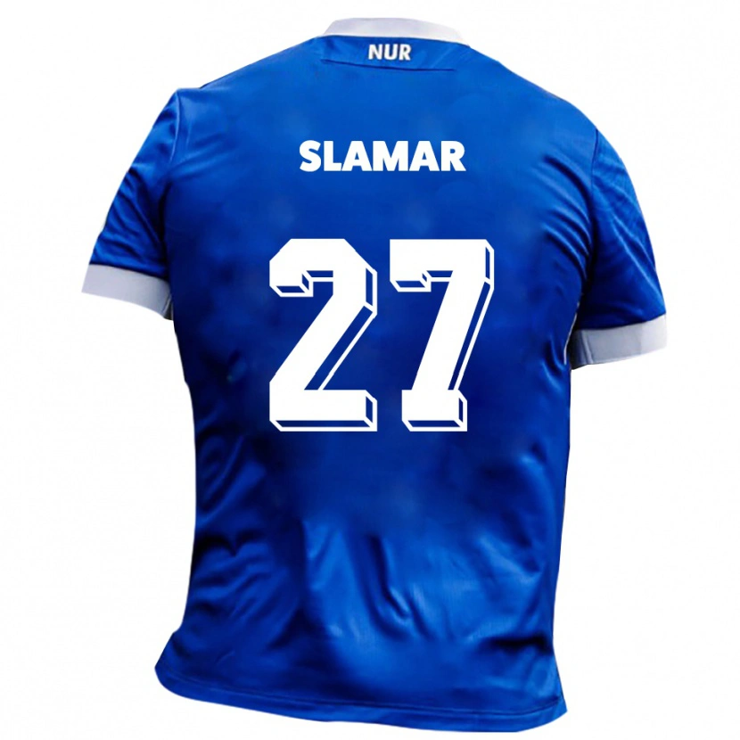 Danxen Criança Camisola Dennis Slamar #27 Azul Branco Alternativa 2025/26 Camisa Brasil