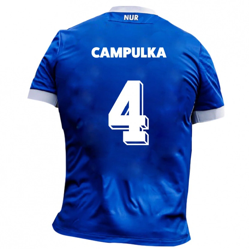 Danxen Criança Camisola Tim Campulka #4 Azul Branco Alternativa 2025/26 Camisa Brasil