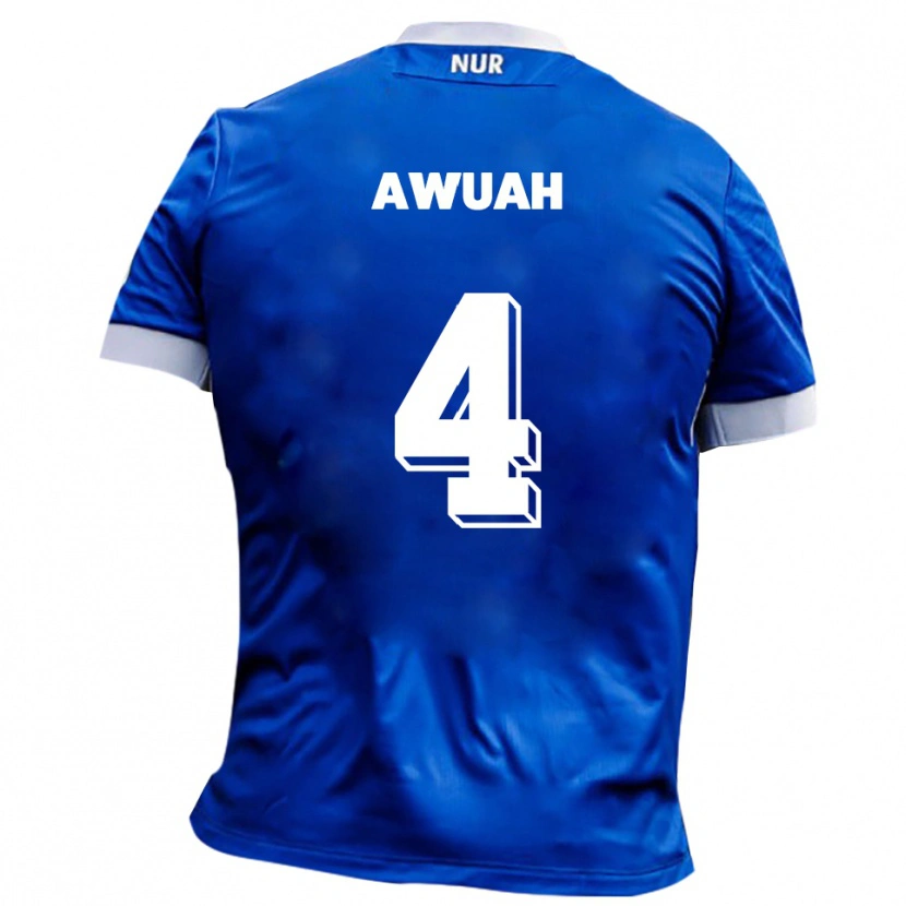 Danxen Criança Camisola Joel Awuah #4 Azul Branco Alternativa 2025/26 Camisa Brasil