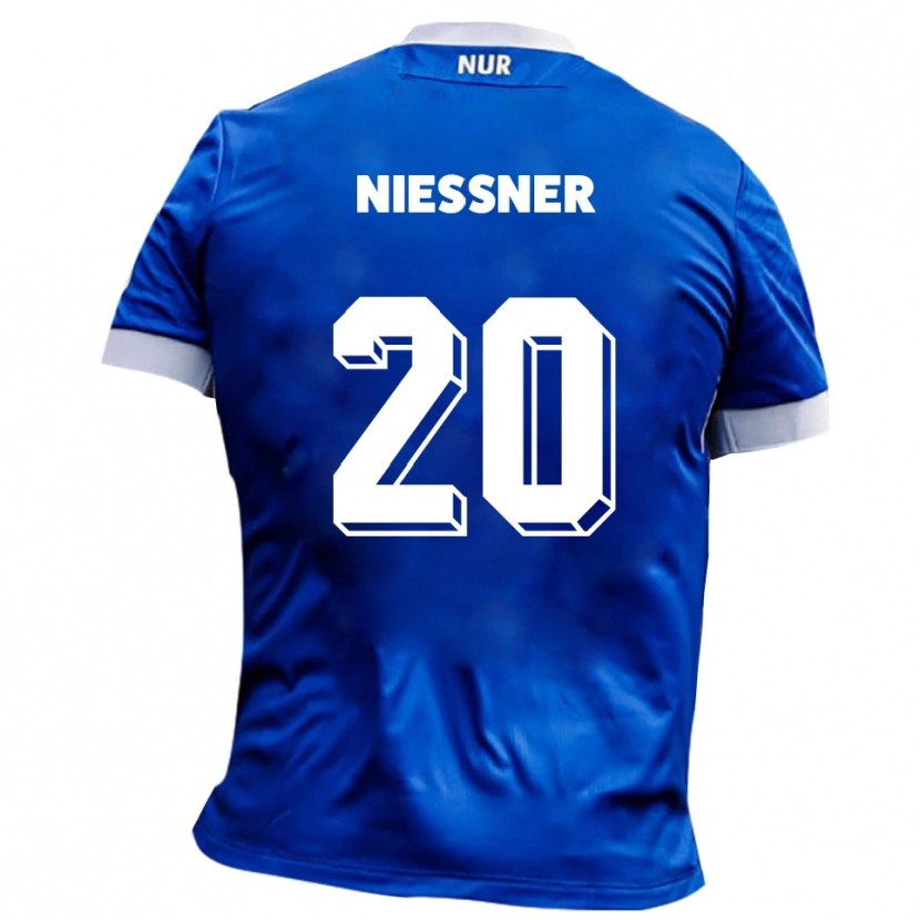 Danxen Criança Camisola Lennard Nießner #20 Azul Branco Alternativa 2025/26 Camisa Brasil