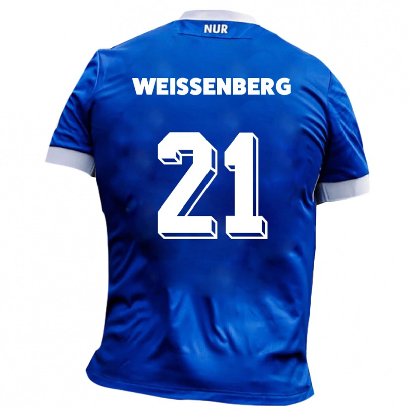 Danxen Criança Camisola Shawn Weißenberg #21 Azul Branco Alternativa 2025/26 Camisa Brasil