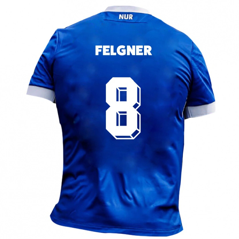 Danxen Criança Camisola Leon-Paul Felgner #8 Azul Branco Alternativa 2025/26 Camisa Brasil